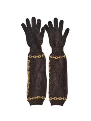 Guanti lunghi Frankie Morello neri oro