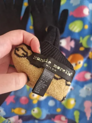 Guanti lunghi Frankie Morello neri oro