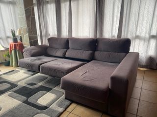 Sofá modular gris de tela