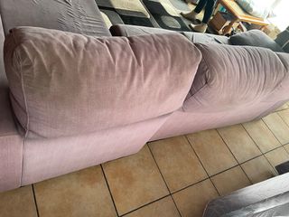 Sofá modular gris de tela