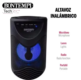 Altavoz Karaoke BONTEMPI 50W + Micrófono + Luces