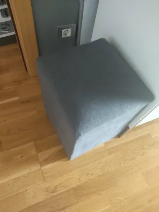Sofá chaise longue gris tela