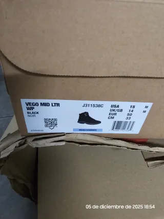 Botas Merrell Negras y Grises Talla 50