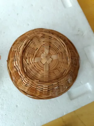 Gesù Bambino presepe cesto paglia