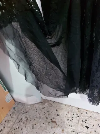 Vestido Zara Encaje Negro Talla L