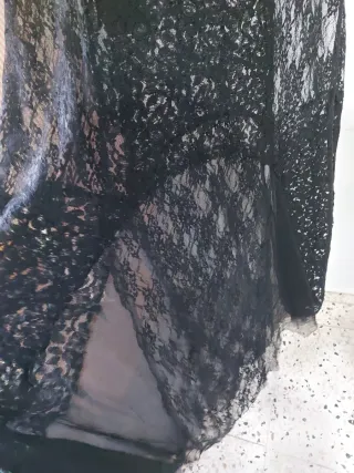 Vestido Zara Encaje Negro Talla L