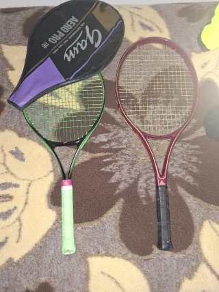 Raquetas de tenis con funda