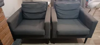 2 Butacas Sillones Ikea Grises