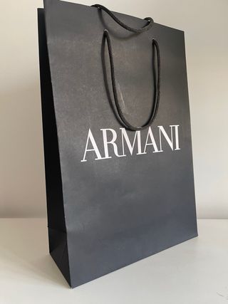 Bolsa de papel Armani negra