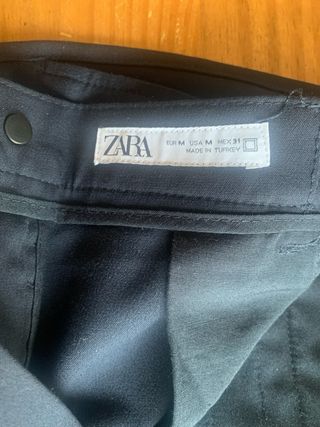 Pantalón Zara Azul Marino Talla M