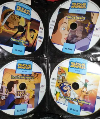 Lote 83 DVD Infantiles + estuche porta CD