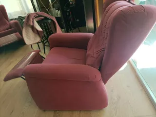 Sillón reclinable rosa/rojo