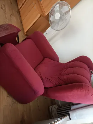 Sillón reclinable rosa/rojo