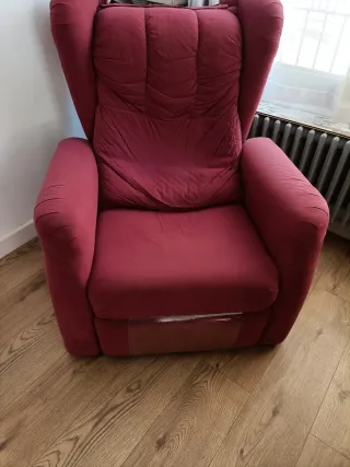Sillón reclinable rosa/rojo