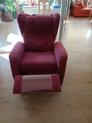 Sillón reclinable rosa/rojo