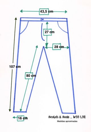 Scotch & Soda Skim. Pantalón vaquero. W33 L32