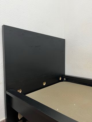 Cama individual Malm negra
