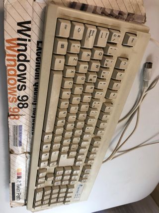 Teclado Twin Path Beige Windows 98