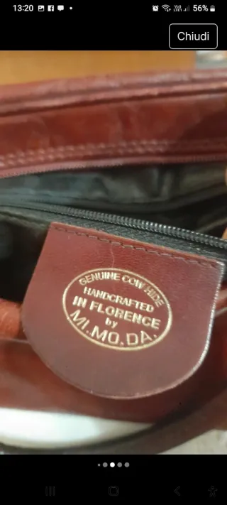 Borsa a bauletto pelle rossa