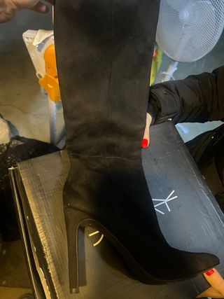 Botas altas tacón negras talla 38