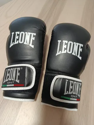 Guantes Boxeo Leone Negros de 8oz