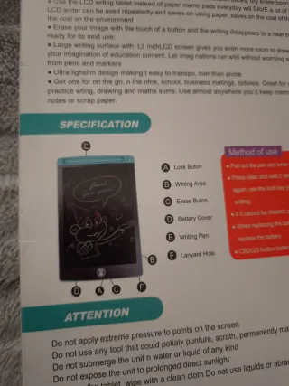 Panel LCD 12 para dibujar