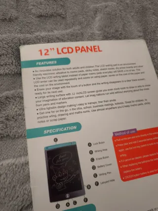 Panel LCD 12 para dibujar