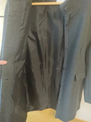 Abrigo de paño gris
