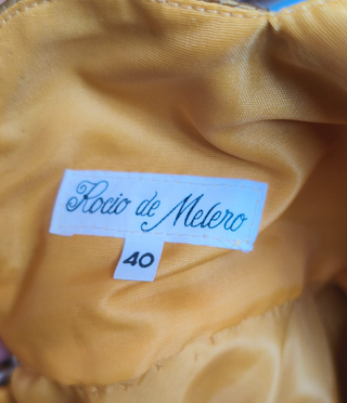 Vestido Dorado Rocío de Melero Talla 40