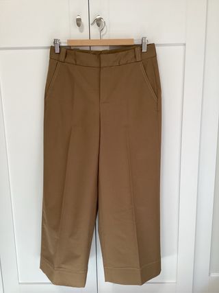 Pantalón Massimo Dutti Mujer T38 Marrón