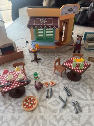 Pizzería Playmobil con accesorios