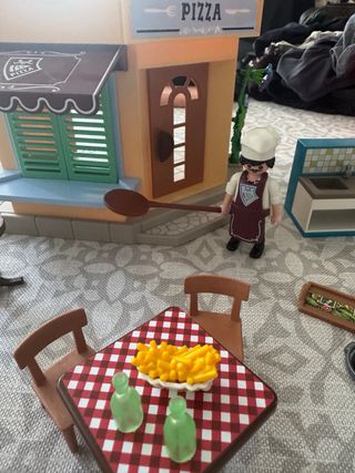 Pizzería Playmobil con accesorios