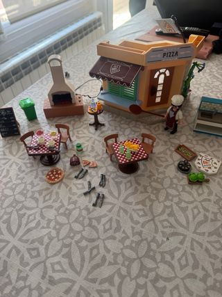 Pizzería Playmobil con accesorios