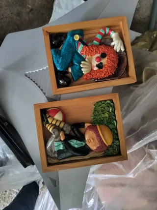 Pack de cuadros decorativos de payaso y niño