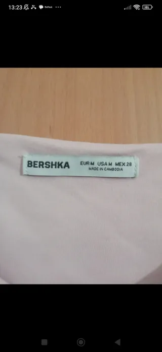 Top Bershka rosa tirantes