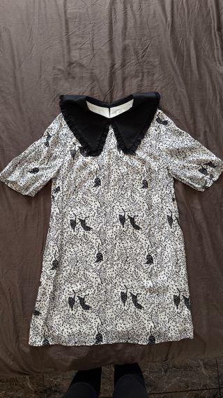 Vestido Ted Baker Talla 4 Negro/Blanco