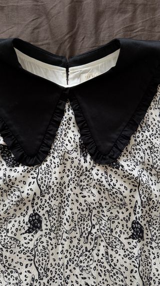 Vestido Ted Baker Talla 4 Negro/Blanco