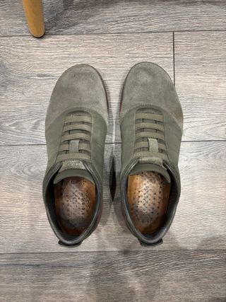 Zapatillas Geox Nebula verde oliva y burdeos