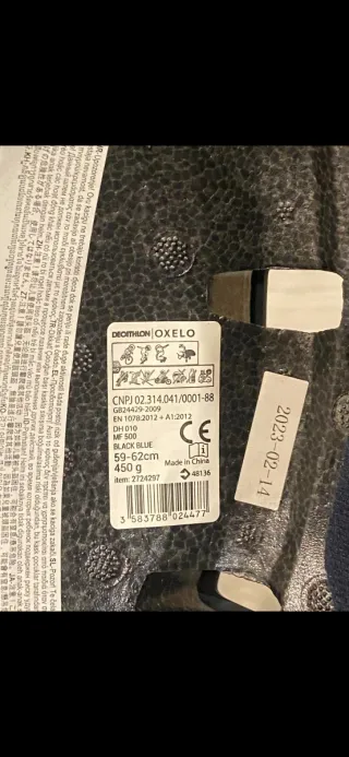 Casco Oxelo Negro Talla XL