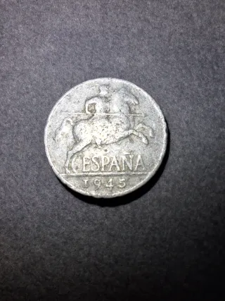 Moneda 10 céntimos España 1945