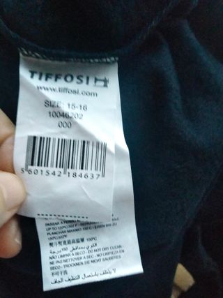 Sudadera Tiffosi Negra Niño