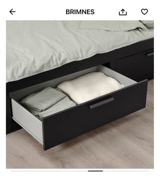 Estructura de cama nido negra nueva