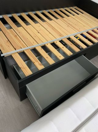 Estructura de cama nido negra nueva