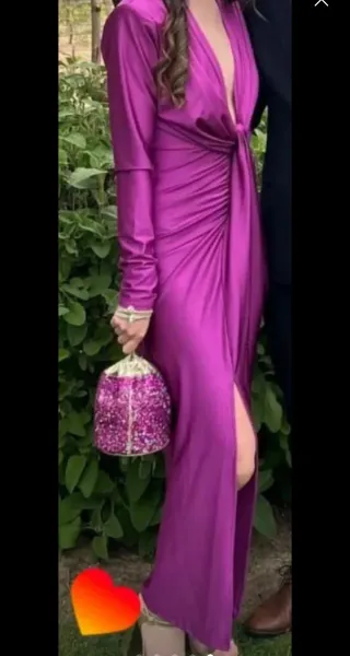 Bolso de fiesta lentejuelas morado