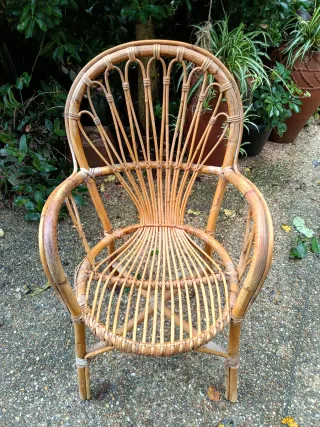 Sedia in vimini di rattan naturale