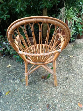 Sedia in vimini di rattan naturale