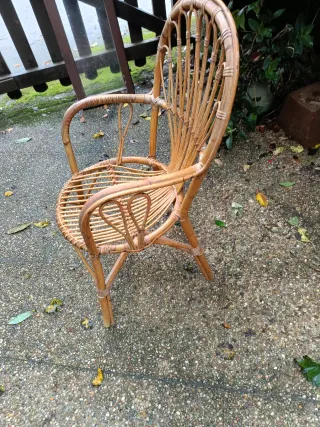 Sedia in vimini di rattan naturale