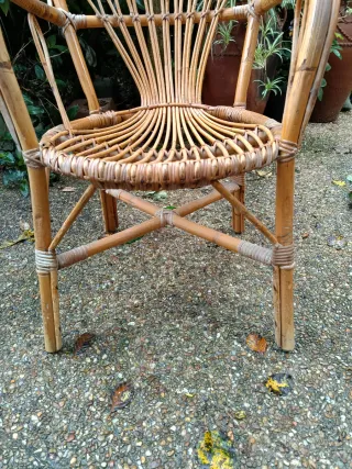 Sedia in vimini di rattan naturale