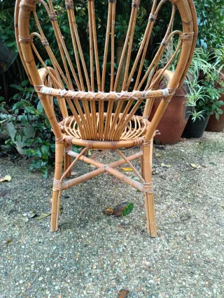 Sedia in vimini di rattan naturale