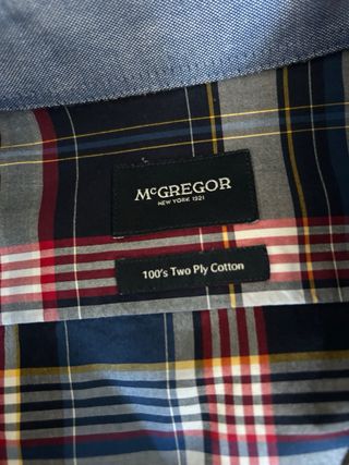 Camisa Mc Gregor cuadros azul y rojo, talla M